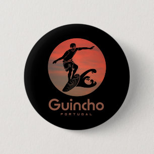 Portugal Windsurfing Surfing Surfers Praia Do Guin 6 Cm Round Badge