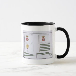 Portugese Flags, from a French book of Flags, c.18 Mug