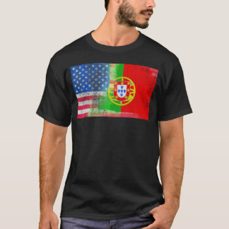 Portuguese American Half Portugal Half America Fla T-Shirt