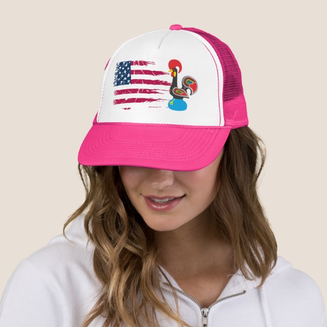 Portuguese American Trucker Hat (In Situ)