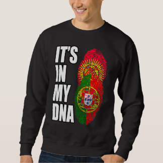 Portuguese And Kyrgyzstani Mix Dna Heritage Flag Sweatshirt