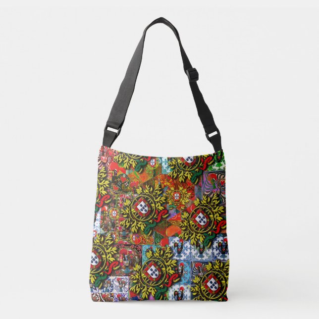 Portuguese art designs crossbody bag (Front)