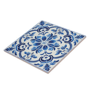 Portuguese Azulejo Pattern Ceramic Tile