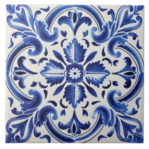 Portuguese Azulejo Pattern Ceramic Tile