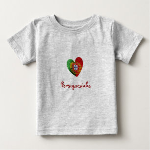 Portuguese: baby heart & flag T-Shirt