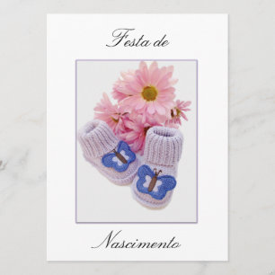Portuguese: Baby shower / Convite Chá de Bebe Invitation