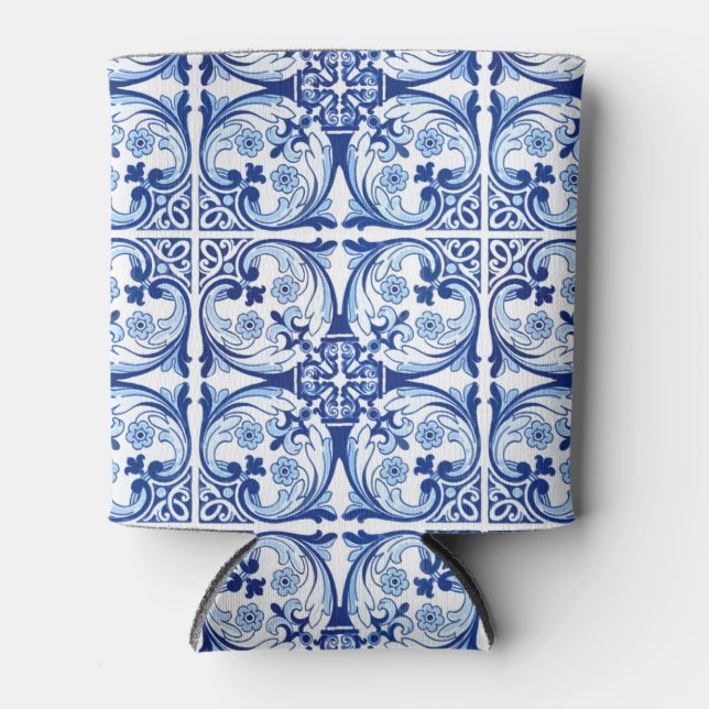 Portuguese blue tile can cooler (Front)