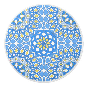 Portuguese blue tile ceramic knob
