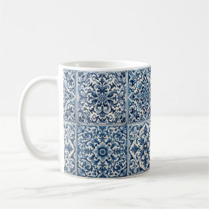 Portuguese blue tile coffee mug