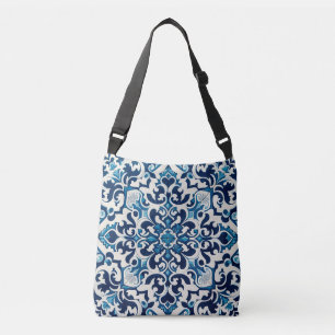 Portuguese blue tile crossbody bag