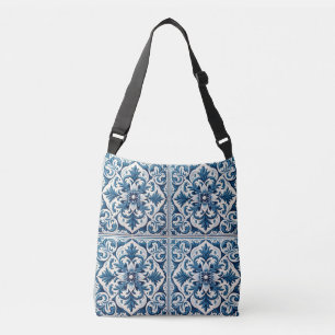 Portuguese blue tile crossbody bag
