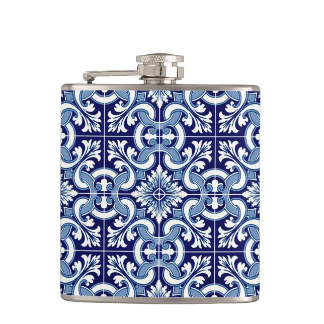 Portuguese blue tile flask (Front)