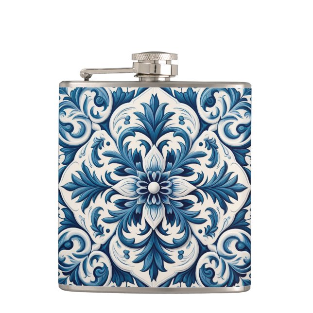 Portuguese blue tile flask (Front)