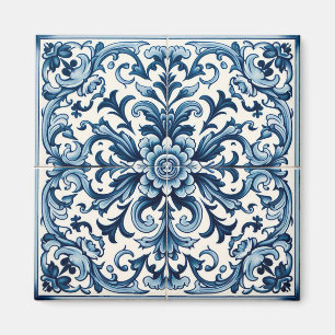 Portuguese blue tile magnet