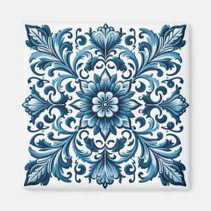 Portuguese blue tile magnet
