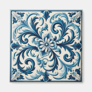 Portuguese blue tile magnet
