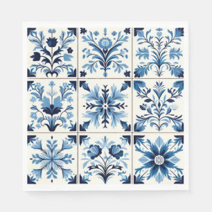 Portuguese blue tile napkins
