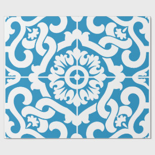 Portuguese blue tiles 1 wrapping paper