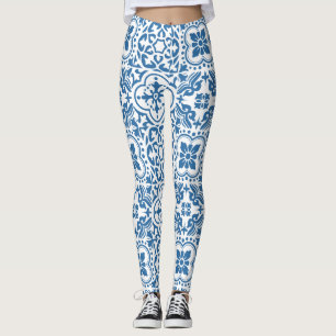 Portuguese blue tiles 2 leggings
