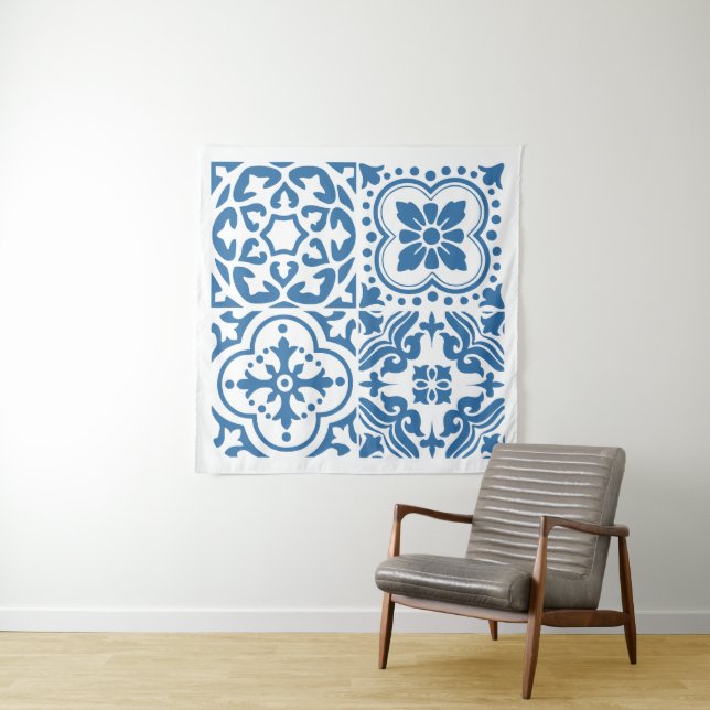 Portuguese blue tiles 2 tapestry (In Situ)