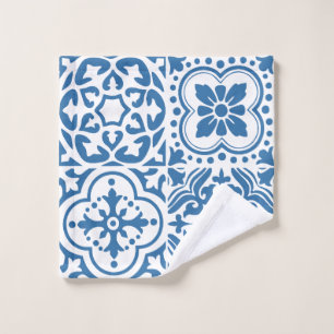 Portuguese blue tiles 2 wash cloth
