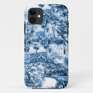 Portuguese blue tiles romantic scene pattern iPhone 11 case