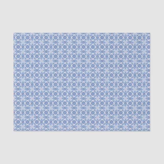 Portuguese Bridal shower Mediterranean tile Tissue Paper (Front)