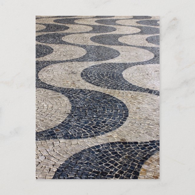 Portuguese Calçada, Lisbon, Portugal Postcard (Front)