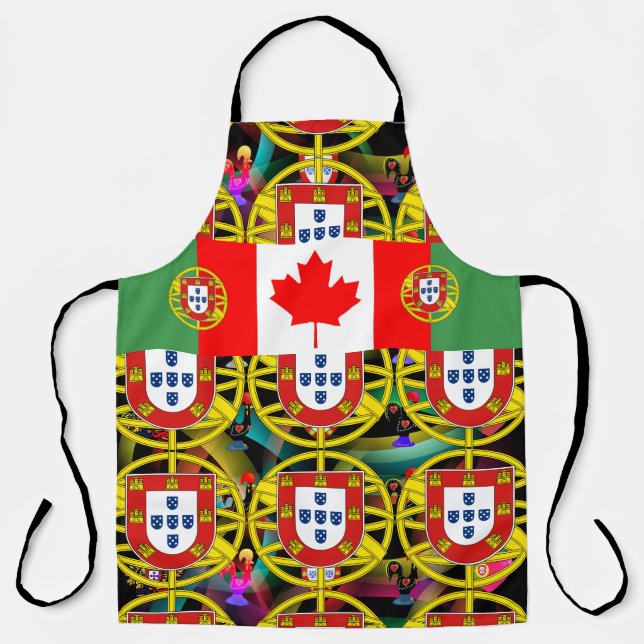 Portuguese canadian folk art design apron (Front)