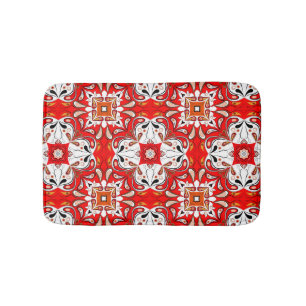 Portuguese Ceramic Tile Pattern Bath Mat