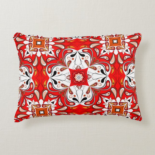 Portuguese Ceramic Tile Pattern Decorative Cushion (Front)