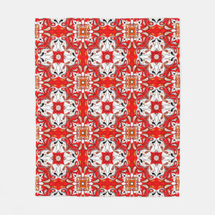 Portuguese Ceramic Tile Pattern Fleece Blanket