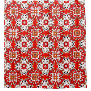 Portuguese Ceramic Tile Pattern Shower Curtain
