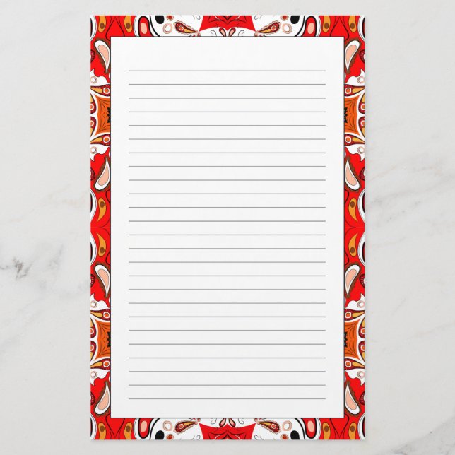 Portuguese Ceramic Tile Pattern Stationery (Front)