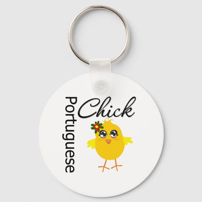 Portuguese Chick Key Ring (Front)