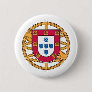 Portuguese Coat of Arms 6 Cm Round Badge