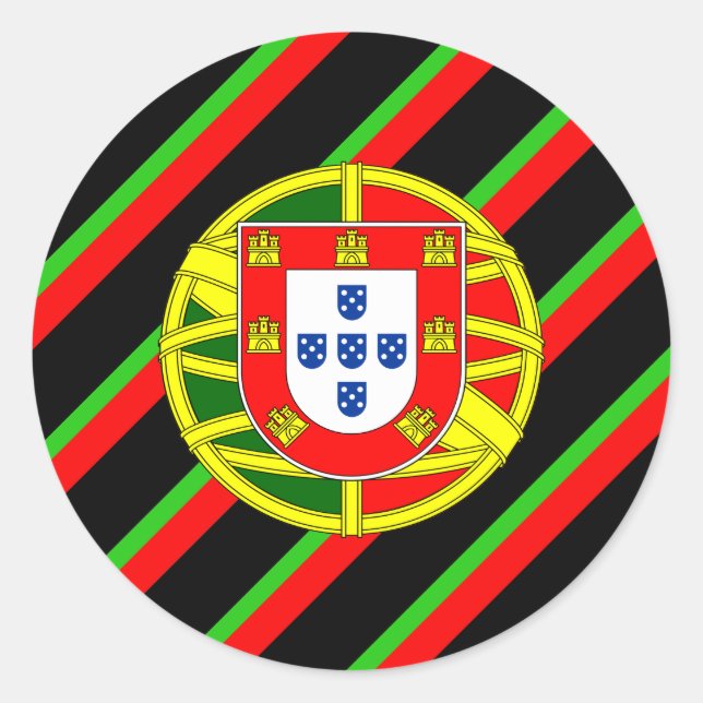 Portuguese Coat of arms Classic Round Sticker (Front)