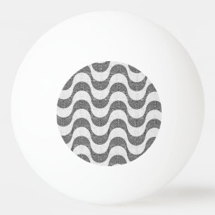 Portuguese cobblestone black and white waves ping pong ball