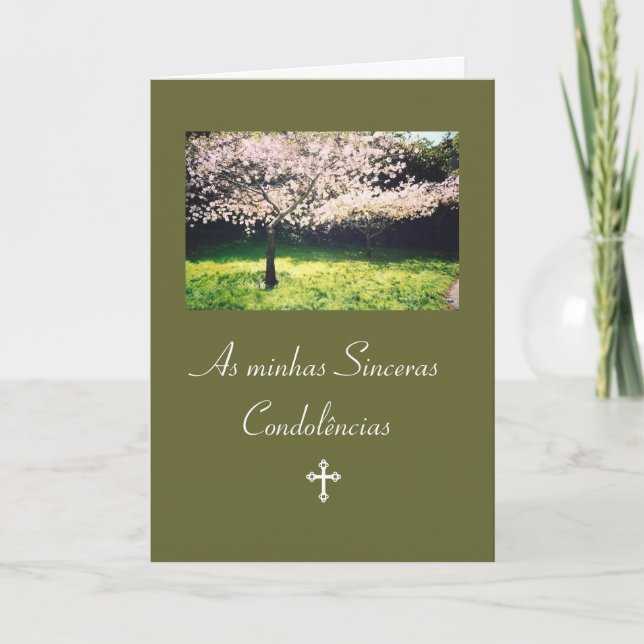 Portuguese: Condolencias / Pesames /Sympathy Card (Front)