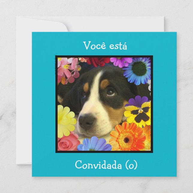 Portuguese: Convite / birthday invitation (Front)