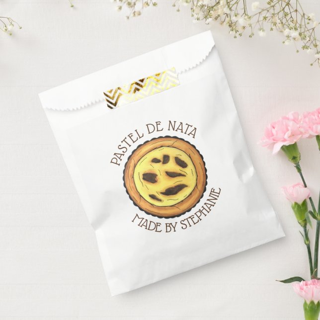 Portuguese Custard Egg Tart Pastel Pastéis de Nata Favour Bag (Sealed)