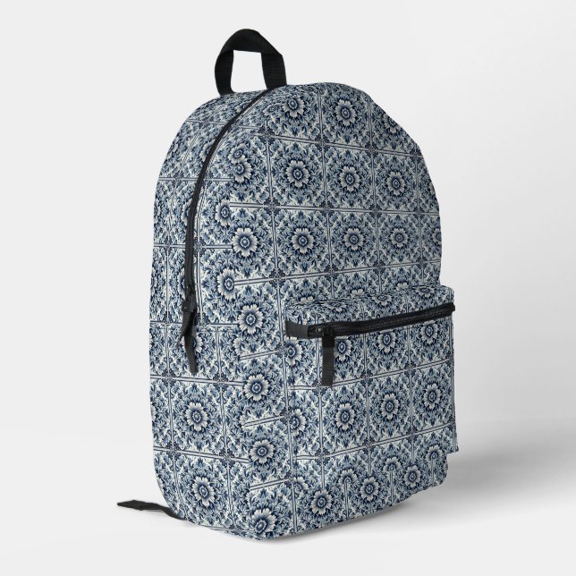 Portuguese design printed backpack (Back Corner Left)