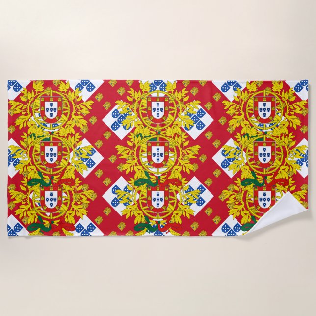Portuguese designs  beach towel (Front)