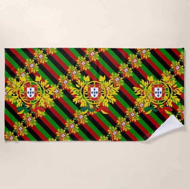 Portuguese designs  beach towel (Front)