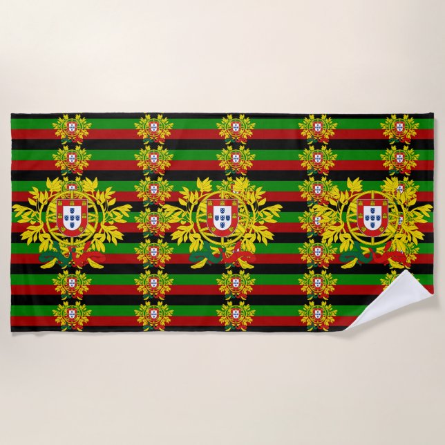 Portuguese designs  beach towel (Front)