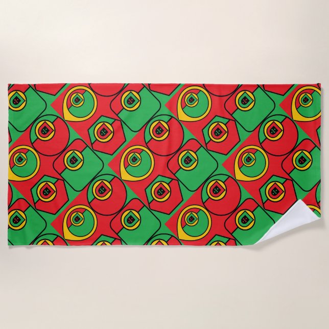 Portuguese designs  beach towel (Front)