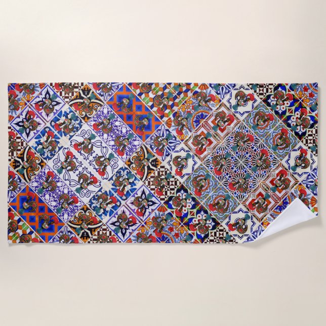 Portuguese designs  beach towel (Front)