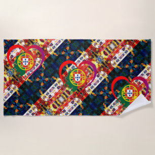 Portuguese designs beach towel