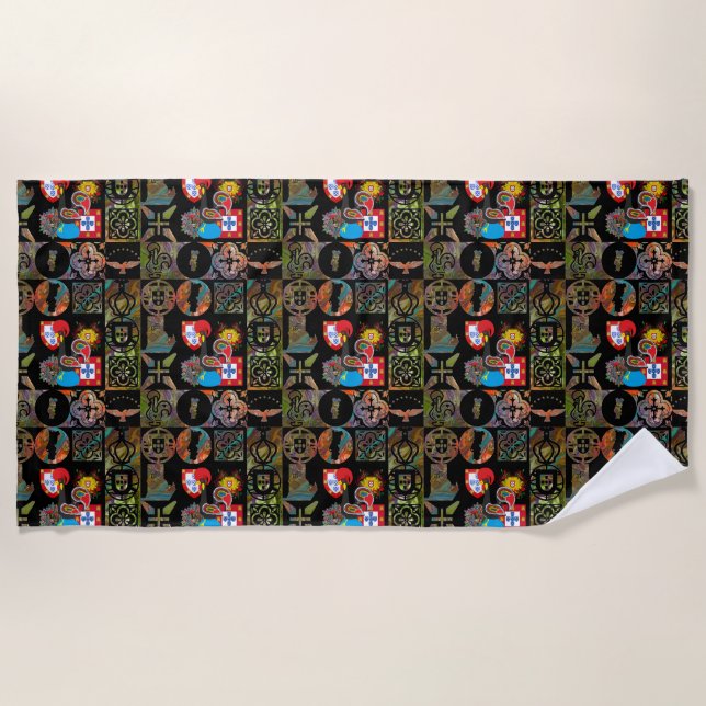 Portuguese designs  beach towel (Front)