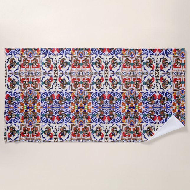 Portuguese designs beach towel (Front)